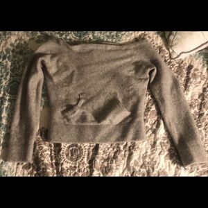 100% Cashmere.  Express Grey Sweater.  Size Small.